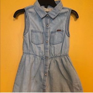 Zara kids girls sleeveless denim dress